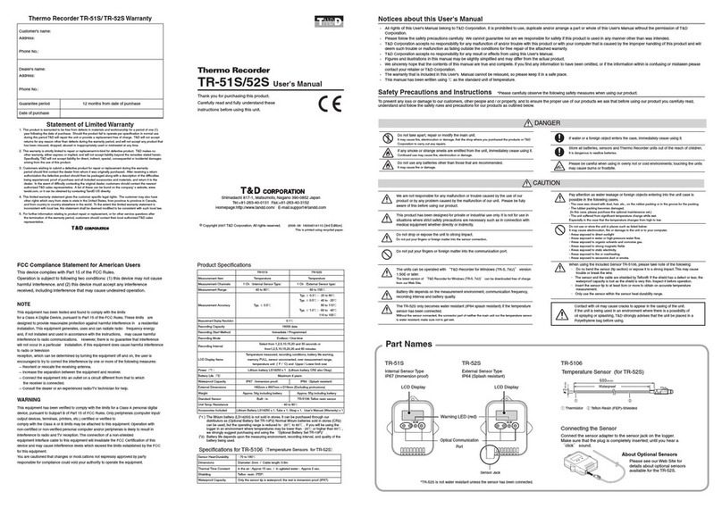 T&D TR-51S user manual