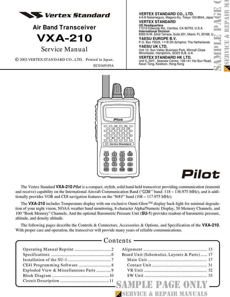 Vertex Standard Pilot VXA-210 Service manual
