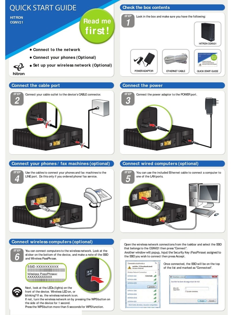 Hitron CGNV21 User manual