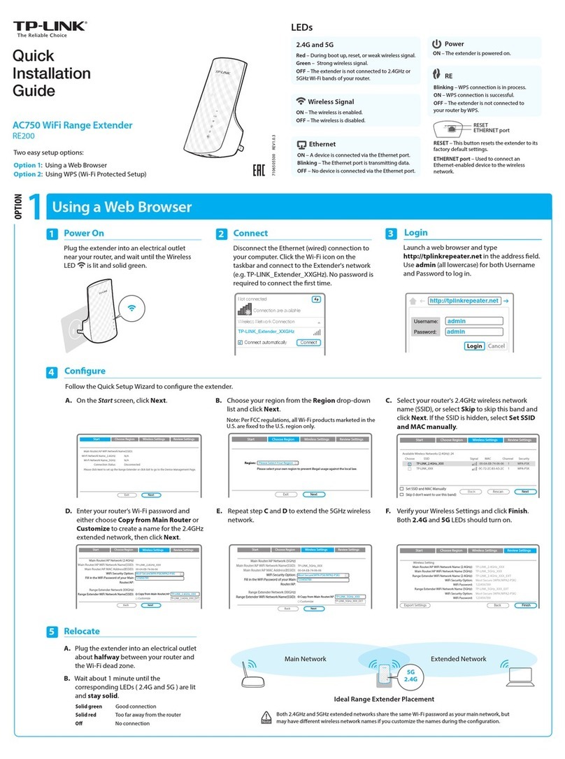 TP-Link RE200 Quick installation guide
