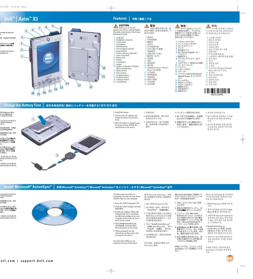 Dell Axim X3 User manual