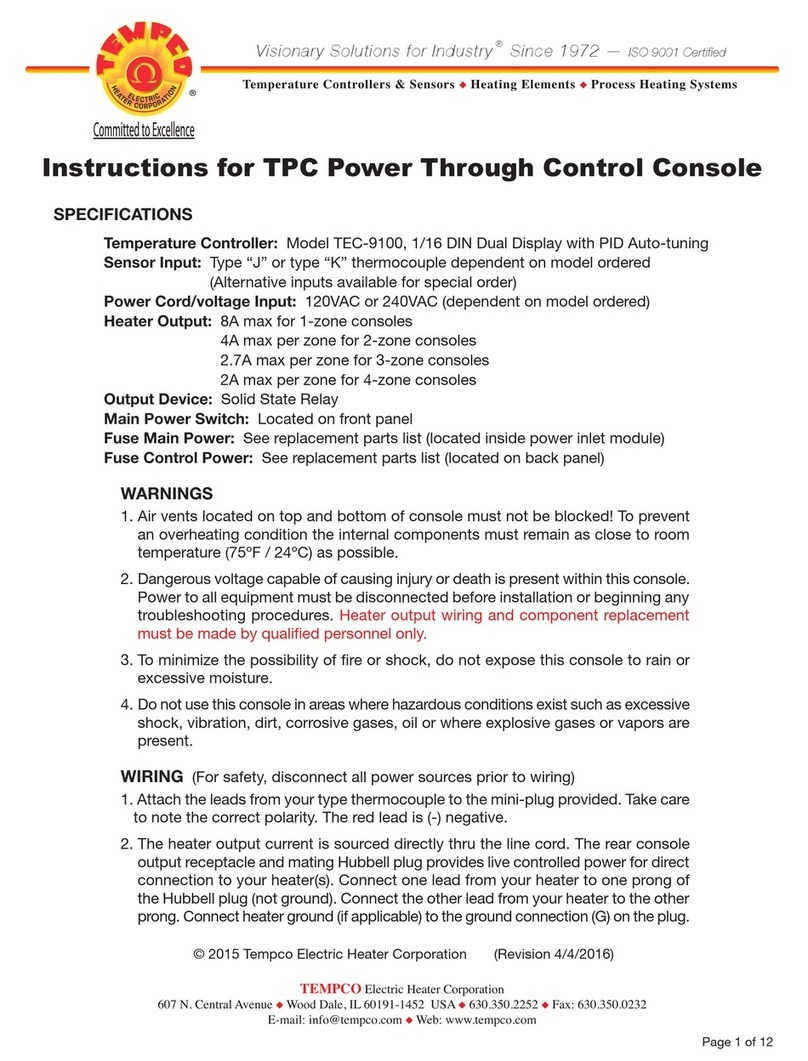 Tempco TEC-9100 instructions