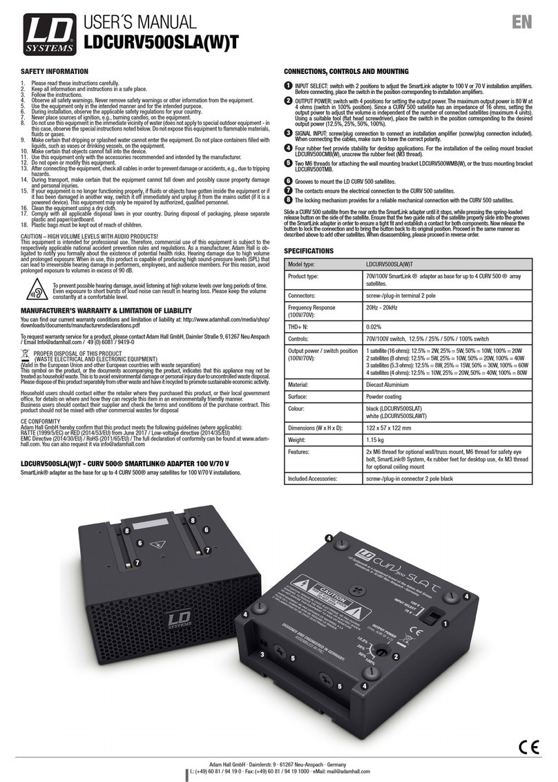 LD LDCURV500SLAWT user manual