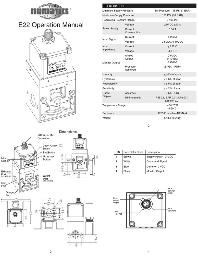 Numatics E22 User manual