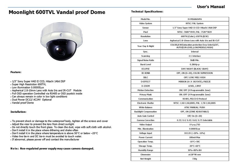 AVD Security Moonlight 600TV User manual