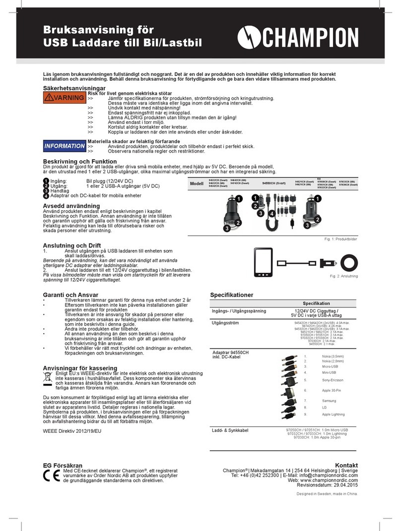 Champion 94532CH user manual