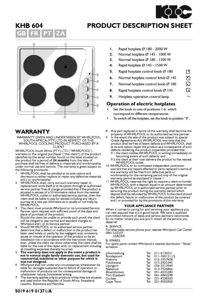 KIC KHB 604 User manual