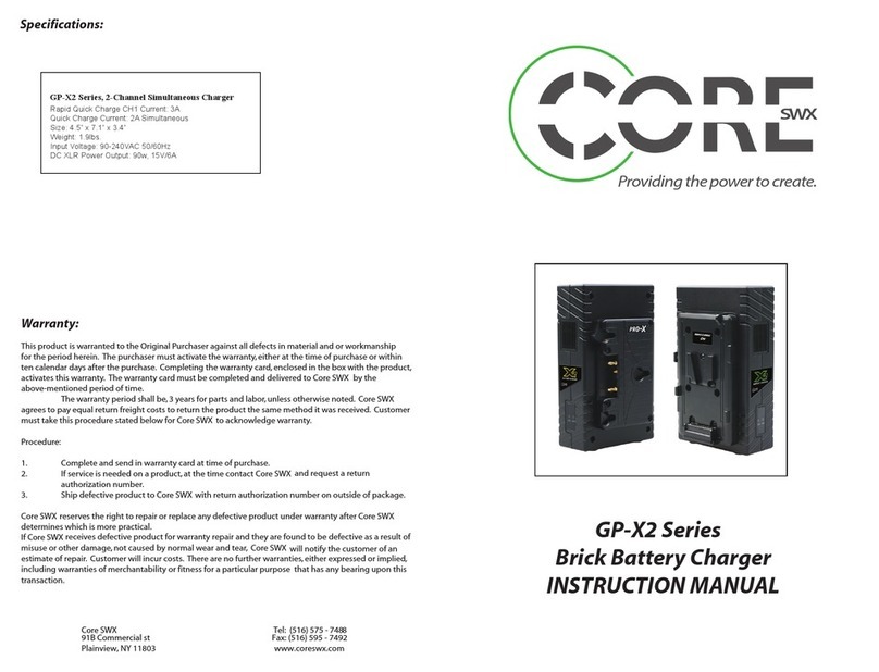 Core SWX GP-X2 Series User manual