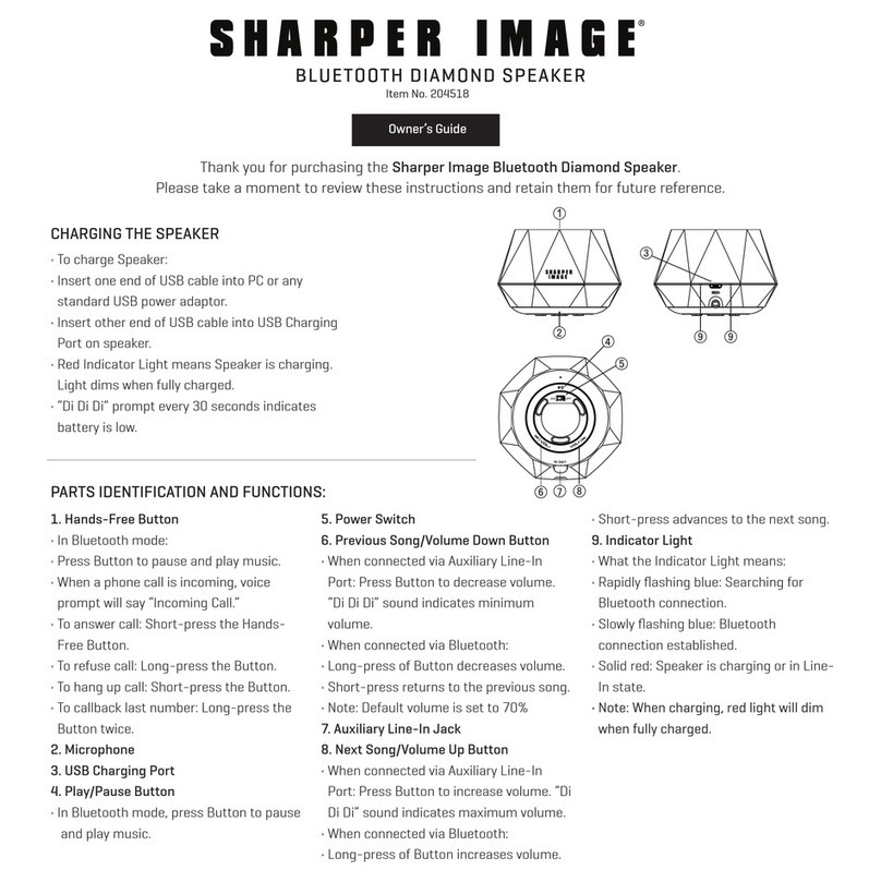 Sharper Image 204518 User manual Sharper Image 204518 User manual