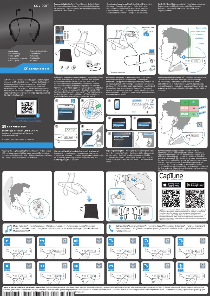 Sennheiser CX 7.00BT User manual