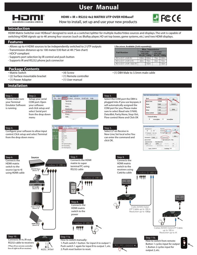 Tri-Net R014-EXT-VAIR-RX user manual