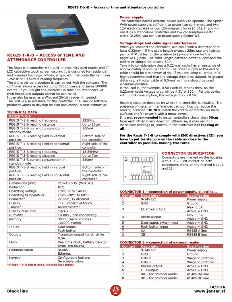 Regis T-1-B manual