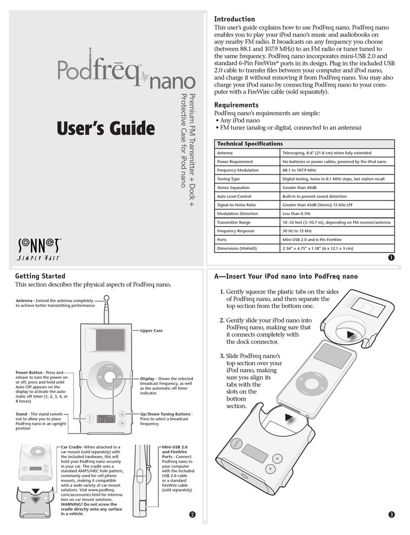 Sonnettech Podfreq nano user guide