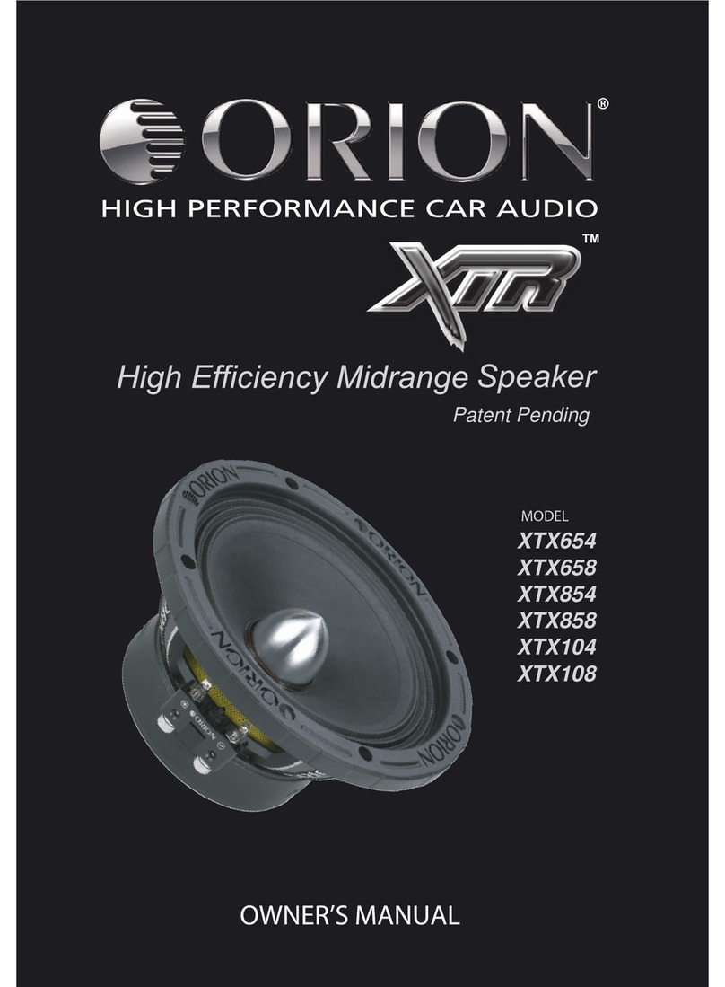 Orion XTX654 owner's manual