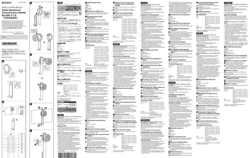 Sony SPA-TA1 operating instructions