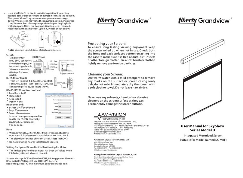 Liberty Grandview Skyshow D Series user manual