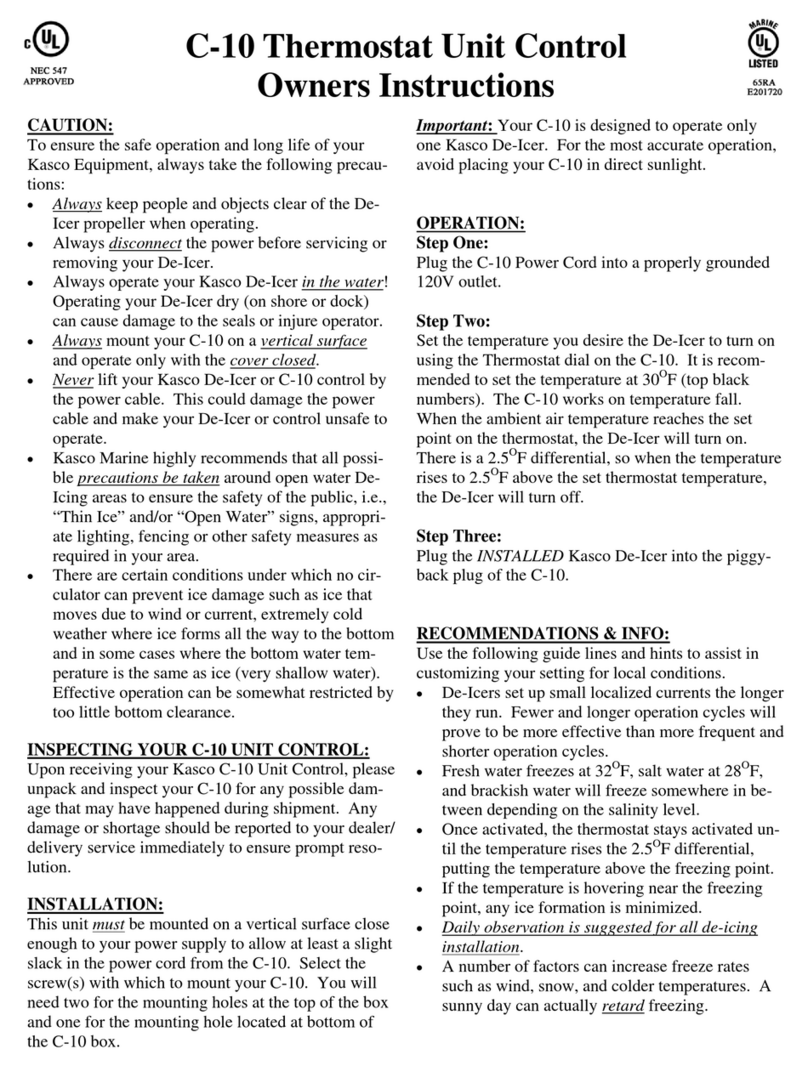 Kasco marine C-10 Owner's instructions