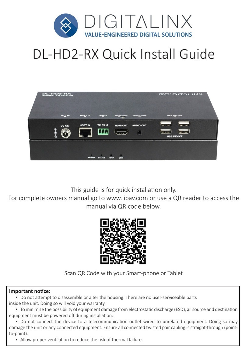 DigitaLinx DL-HD2-RX Quick install guide