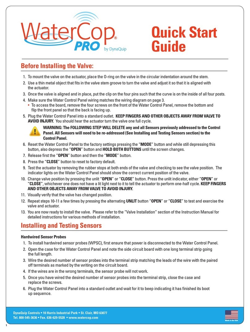 DynaQuip Controls WaterCop Pro quick start guide