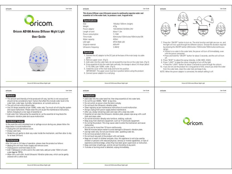 Oricom AD100 User manual