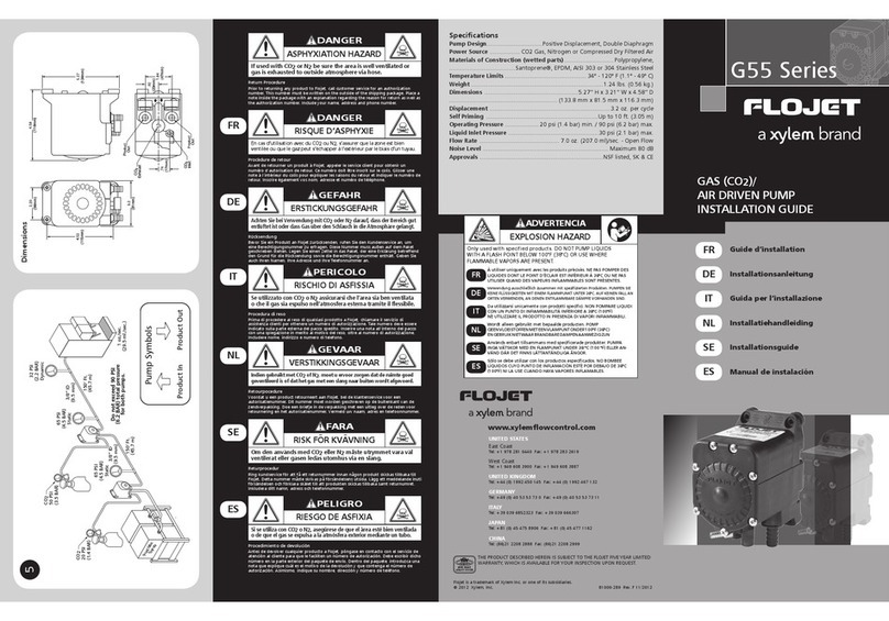 Xylem Flojet G55 Series installation guide