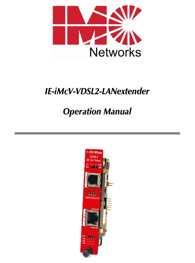 IMC Networks IE-iMcV-VDSL2-LANextender Operation manuals