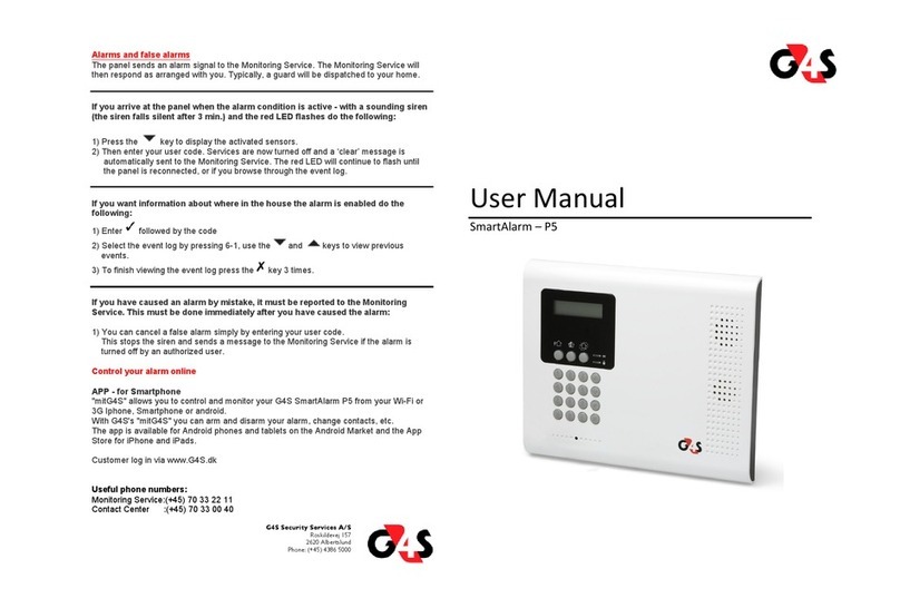 G4S SmartAlarm P5 user manual