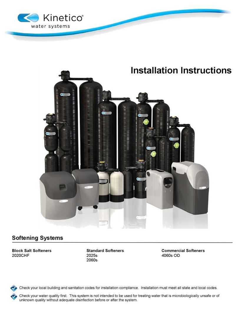 Kinetico 2025s Installation instructions manual Kinetico 2025s Installation instructions manual