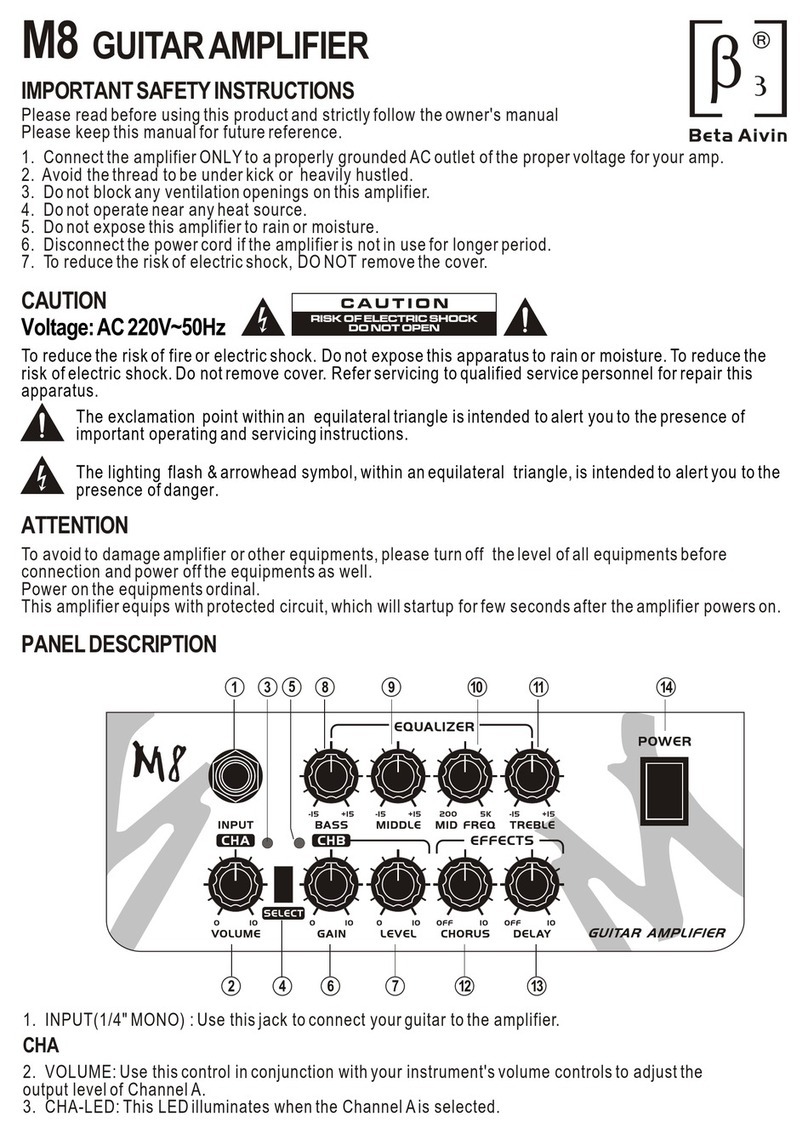 Beta Aivin M8 User manual