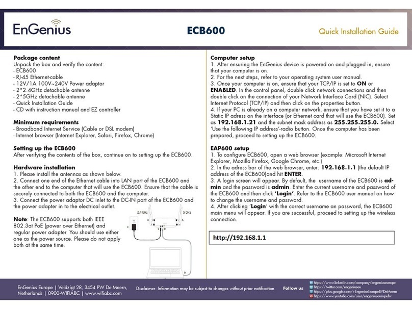 EnGenius ECB600 User manual