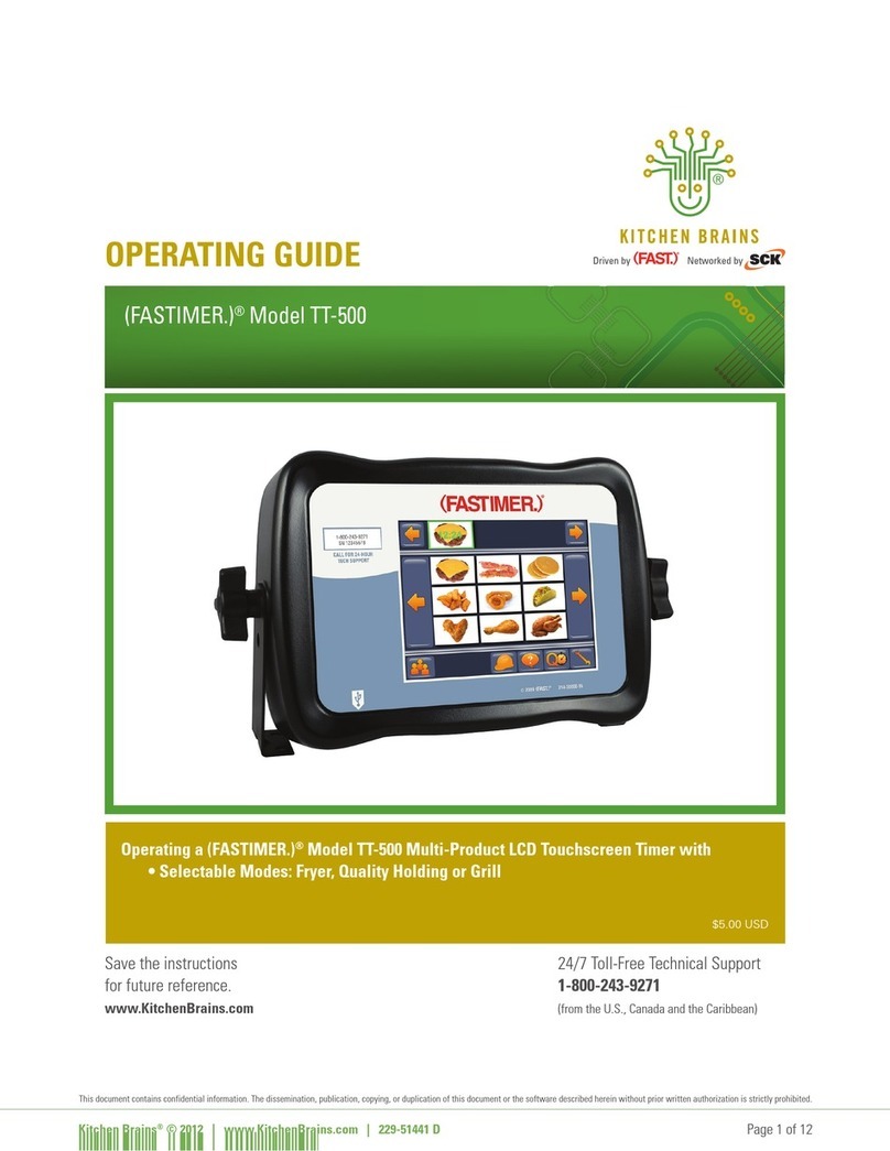 Kitchen Brains FASTIMER TT-500 User manual