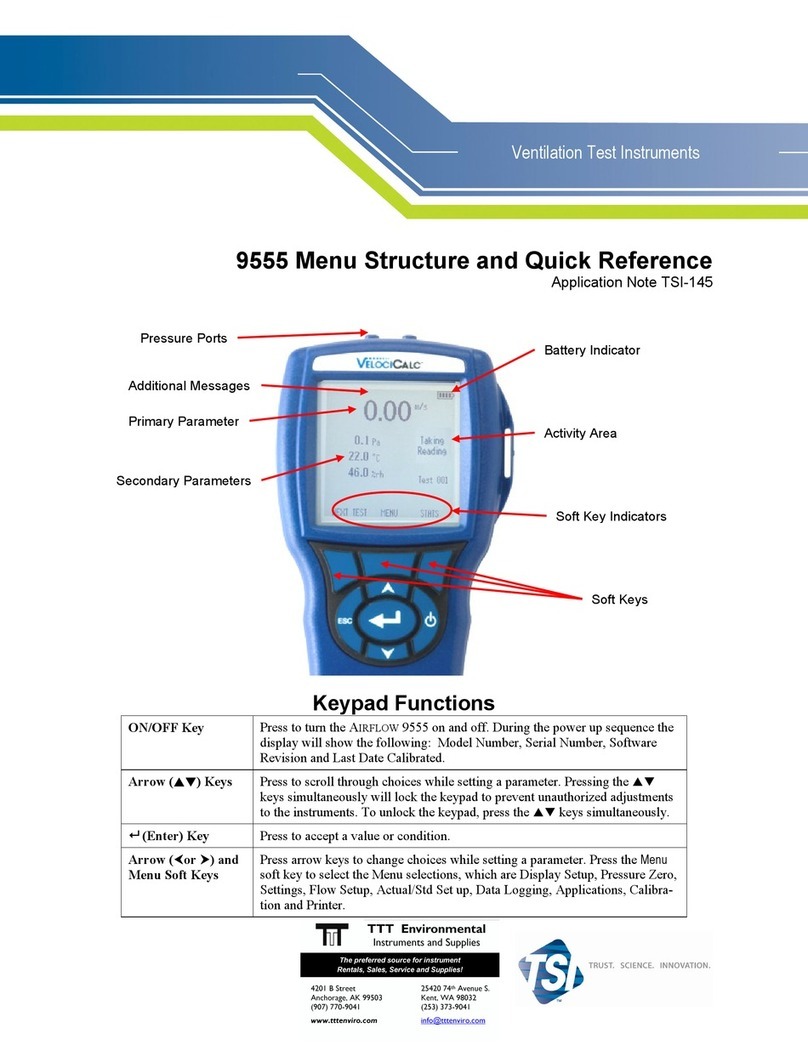 VELOCICALC AIRFLOW 9555 User manual