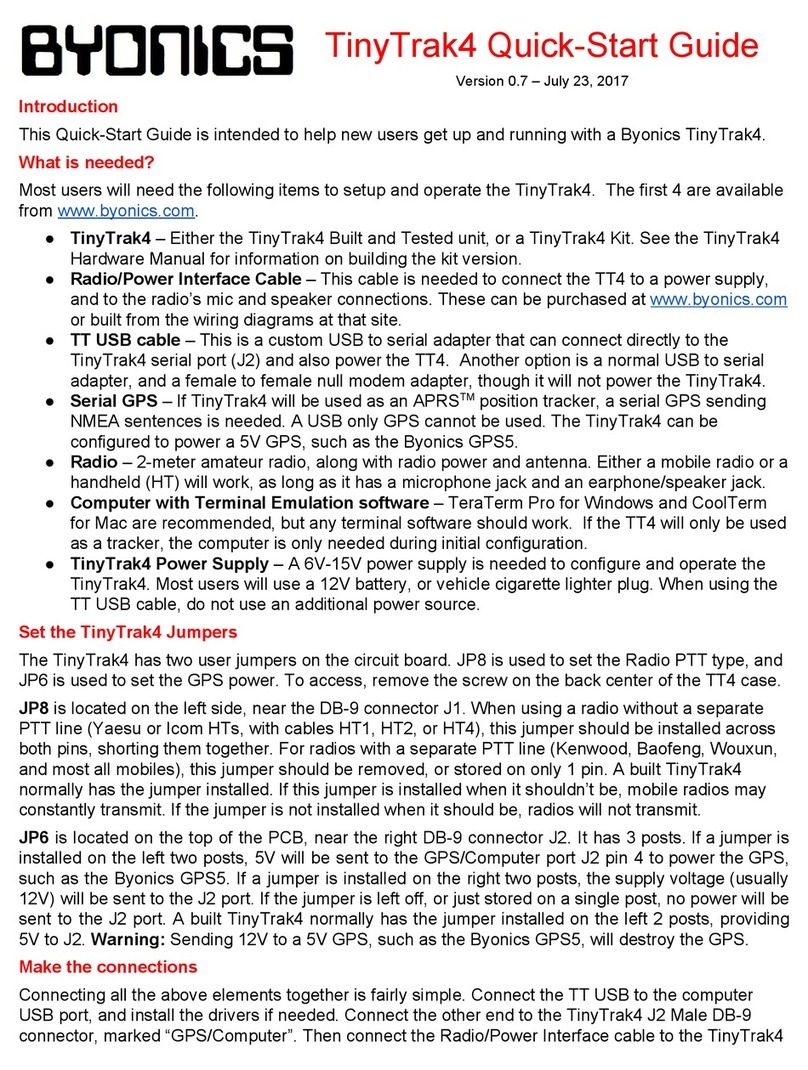 BYONICS TinyTrak4 quick start guide