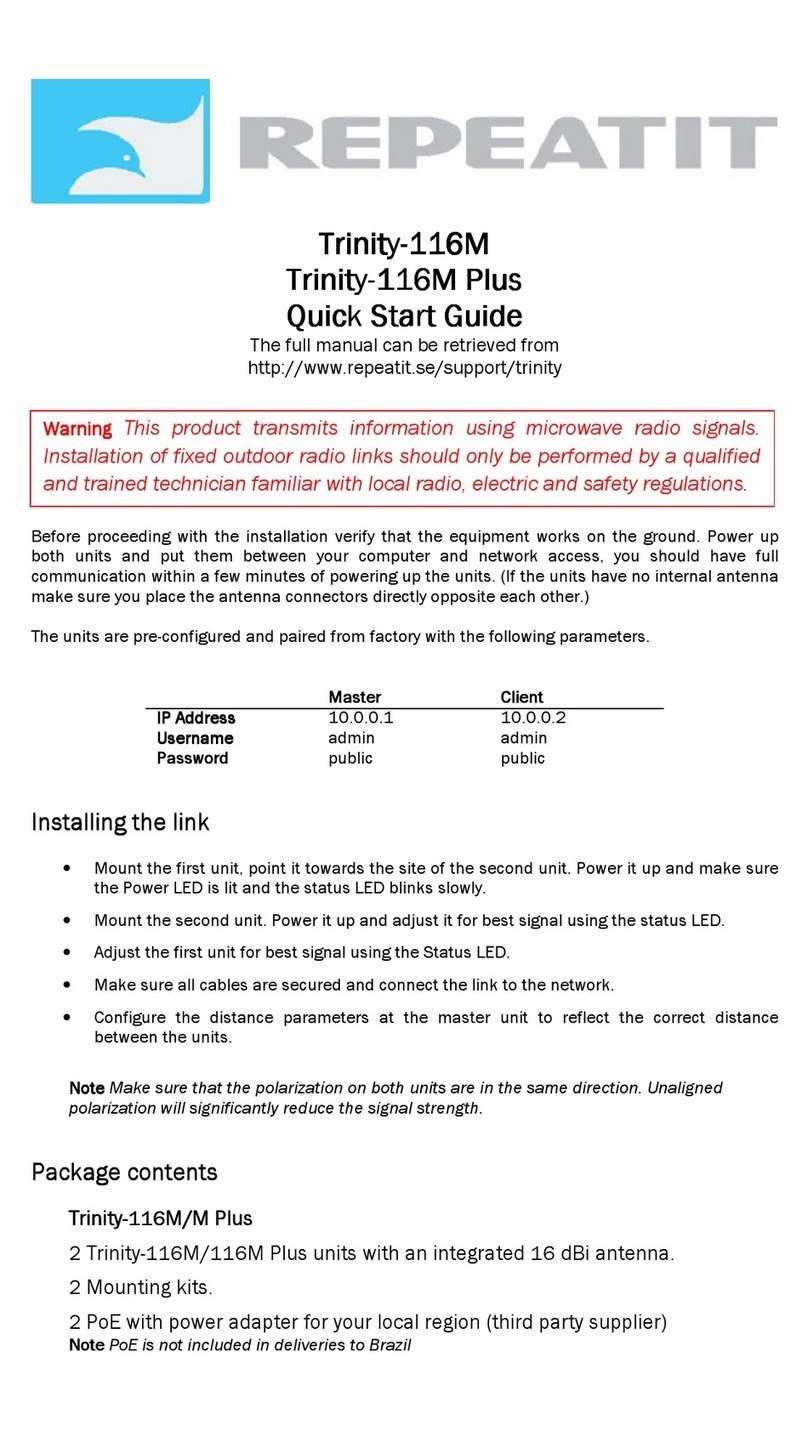 REPEATIT Trinity-116M quick start guide