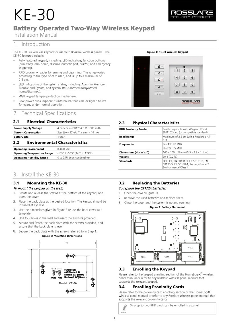 Rosslare KE-30 User manual