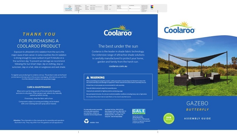 Coolaroo Butterfly Assembly guide Coolaroo Butterfly Assembly guide