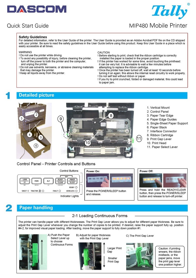 Dascom TALLY MIP480 User manual