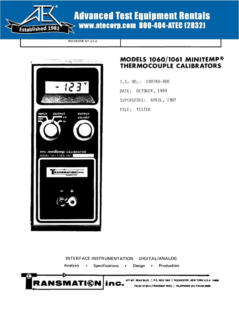 TRANSMATION MINITEMP 1061 manual