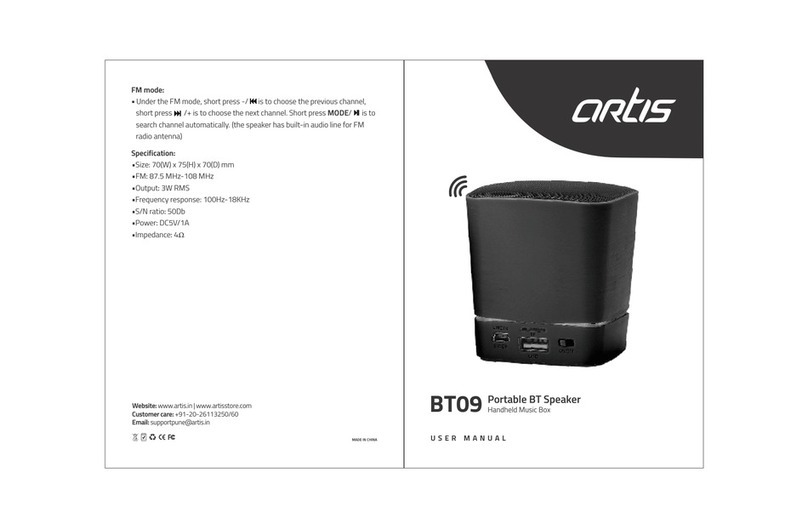 Artis BT09 user manual