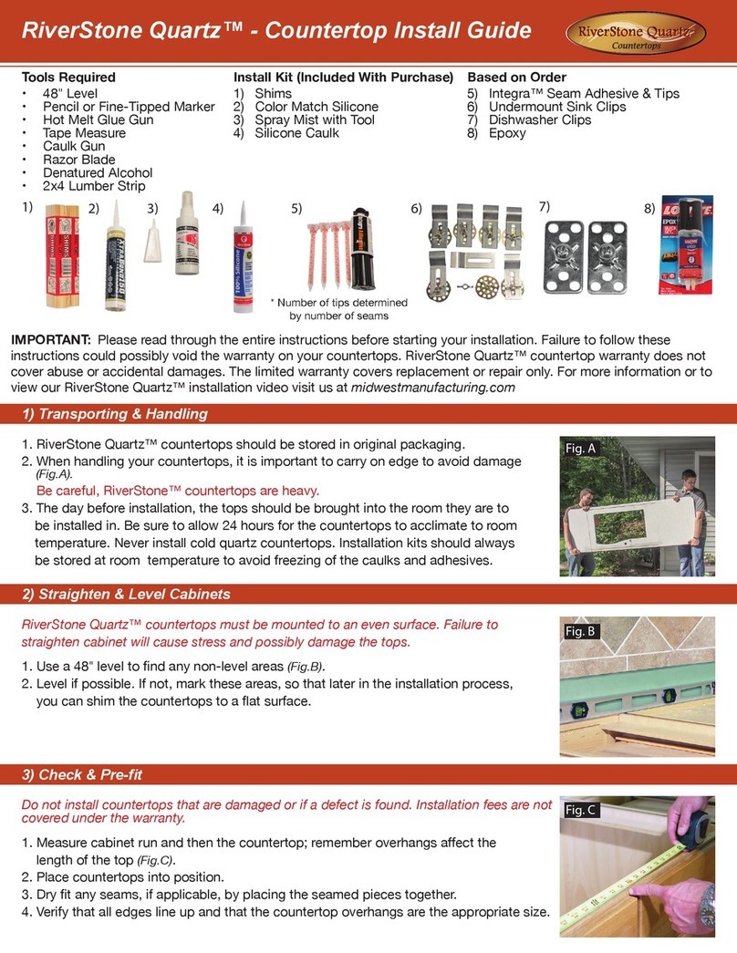 Midwest RiverStone Quartz install guide Midwest RiverStone Quartz install guide