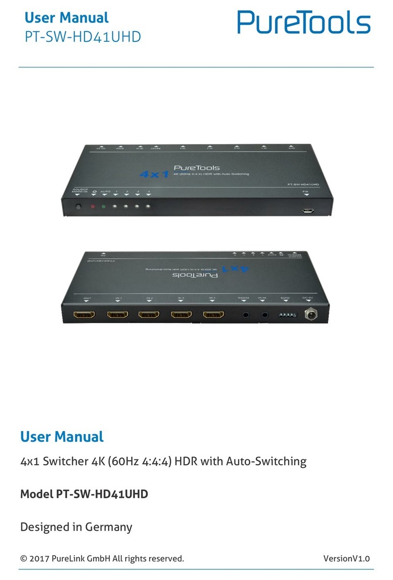 PureLink PureTools PT-SW-HD41UHD user manual