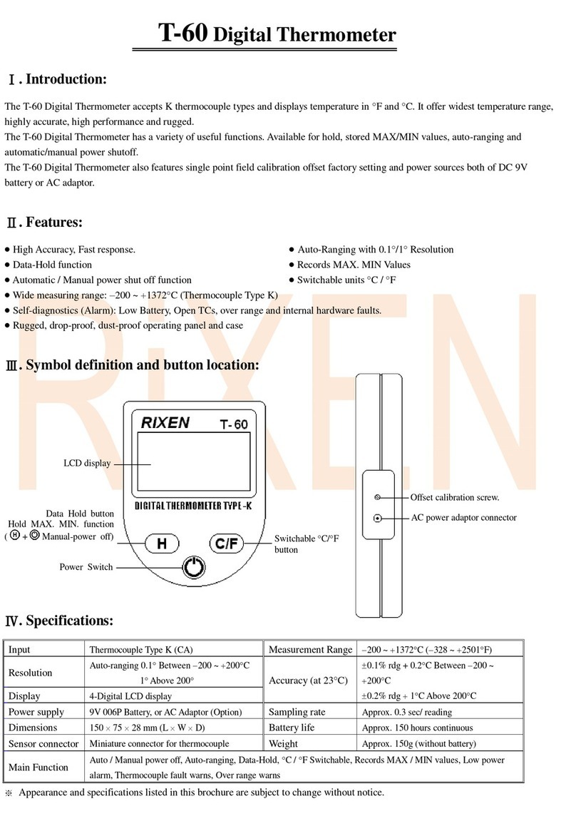 Rixen T-60 instruction manual