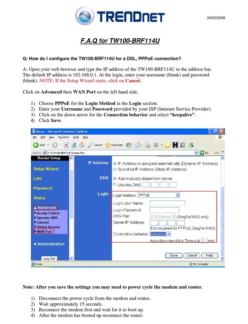 TRENDnet TW100-BRF114U Installation guide TRENDnet TW100-BRF114U Installation guide