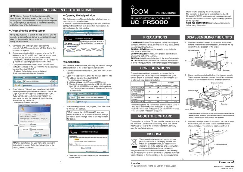 Icom UC-FR5000 instructions