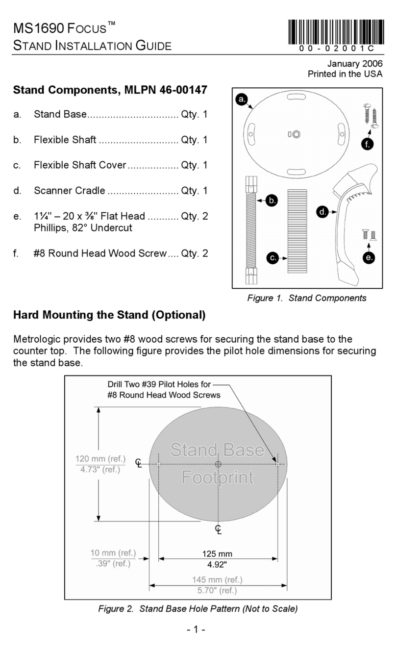 Metrologic MS 1690 Focus Series Stand installation guide