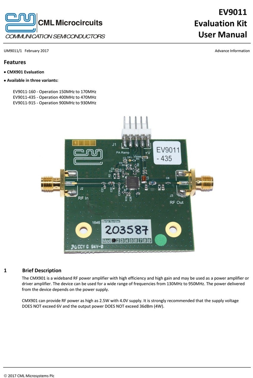 CML Microcircuits EV9011-160 User manual