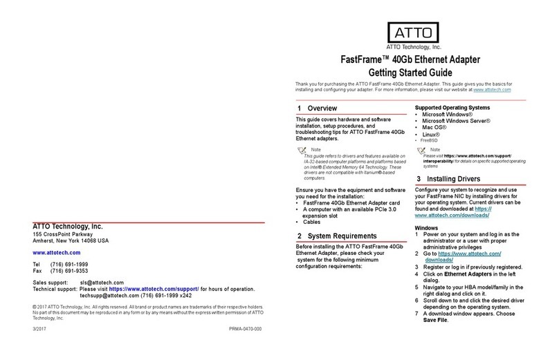 ATTO Technology FastFrame Series User manual