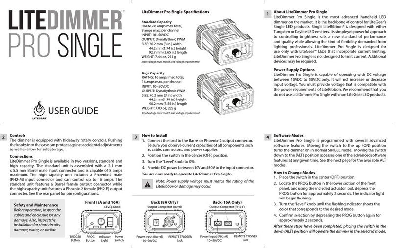 LiteGear LiteDimmer Pro Single user guide