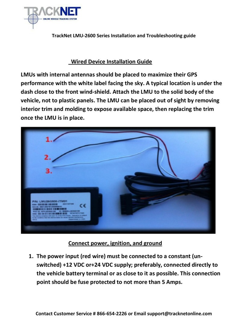 TrackNet LMU-2600 Series Installation and troubleshooting guide