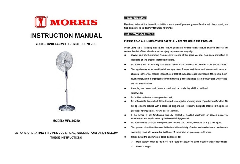 Morris MFS-16230 instruction manual